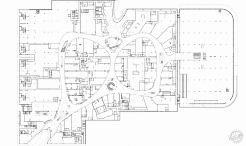瑞士购物中心异形入口/swedish shopping centres swooping