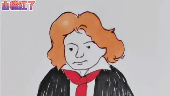 著名音乐家贝多芬简笔画