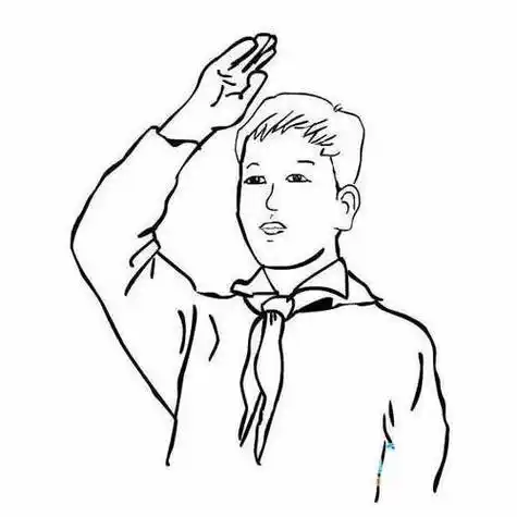 敬礼的人物简笔画图片敬礼的人物儿童绘画图集军人敬礼的卡通简笔画向
