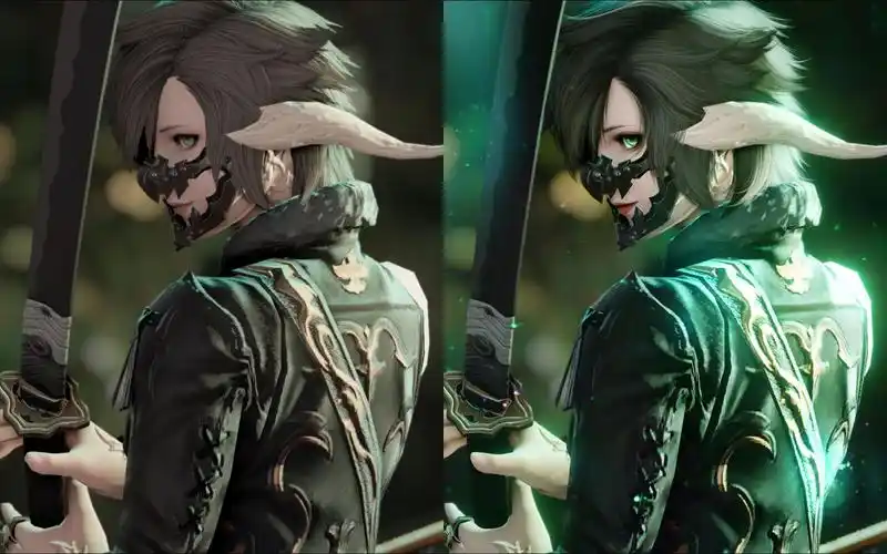 【ff14】粗孔雀绿 - 色彩 - 龙娘精修