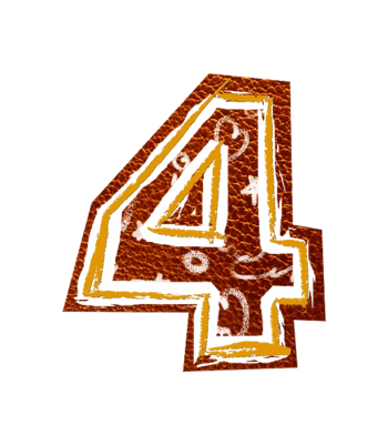 皮革字母数字 4