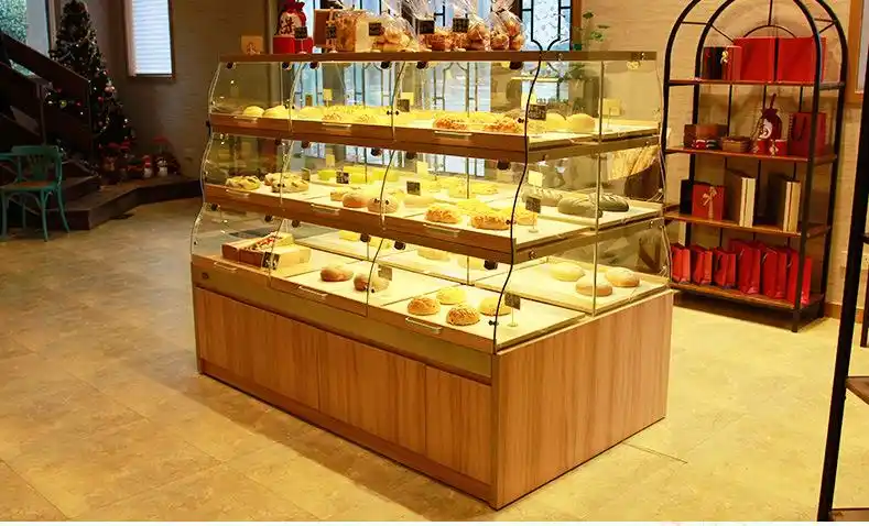 面包陈列柜 面包店岛柜 烘焙面包柜 可定制_栏目_机电之家网