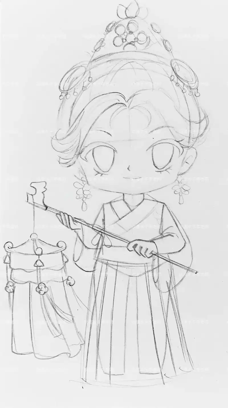 动漫女生裙子画法 古装 - 抖音