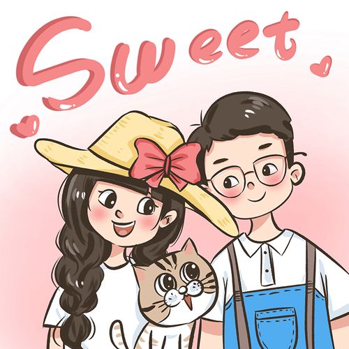 手绘卡通q版头像定制俏皮可爱漫画定制真人照片情侣全家福图设计