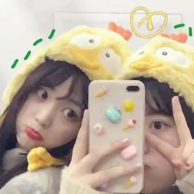 甜美可爱双人闺蜜头像图片