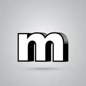 黑色皮革背景上的金色光泽字体.大写字母m.大写.