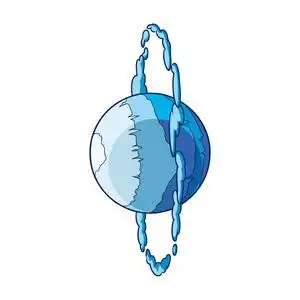 行星天王星插画设计照片