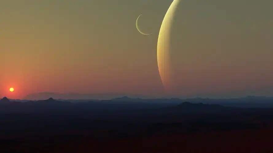 高清桌面壁纸未来城市夕阳