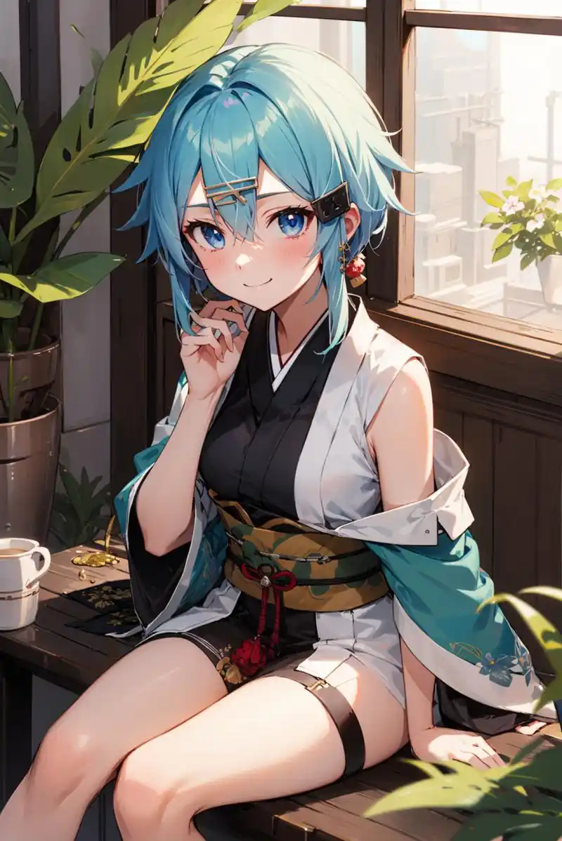 朝田诗乃-刀剑神域,游戏和现实不同皮肤#二次元# #动漫头像和壁纸