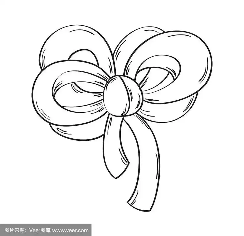 白色背景上的缎带