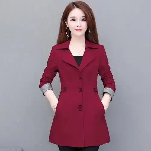 秋装新款中年妈妈304050岁女装春秋时尚洋气气质风衣外套女上衣