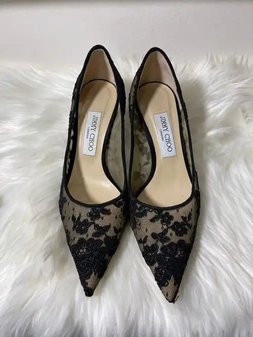 jimmychoo蕾丝高跟鞋