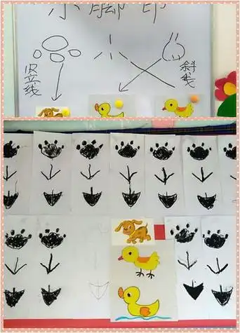 小鸡的脚印简笔画小鸡的脚印简笔画图片