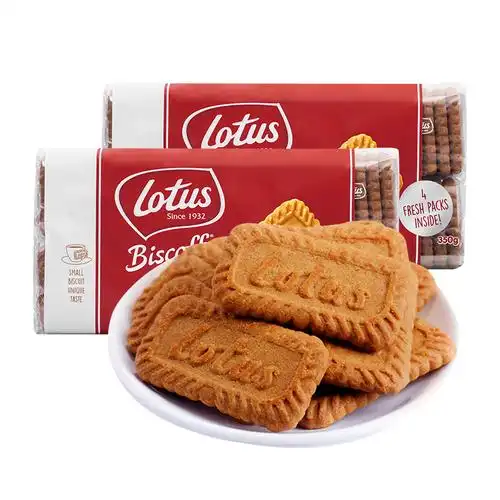 比利时进口零食和情缤咖时焦糖饼干350g*2咖啡伴侣特产小吃茶点