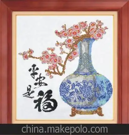 蒙娜丽莎钻石画1041花瓶花