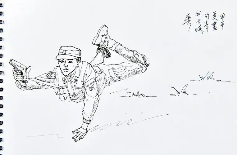 组图:兰州军区某炮兵团用画笔描绘"军人之美"