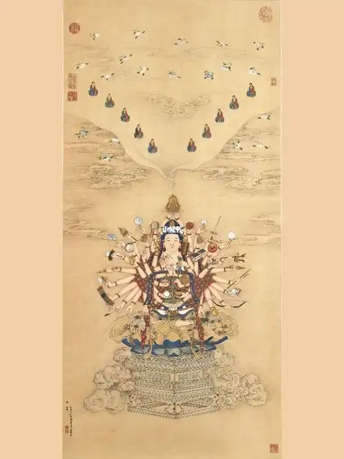 宝相观音图 清 丁观鹏