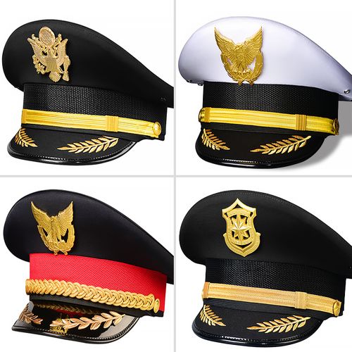 新式保安大檐帽物业管理保安大盖帽演出团体帽子男女通用工作帽子