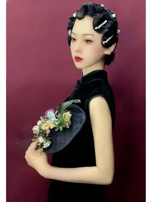 作品展示:民国旗袍手推波纹造型