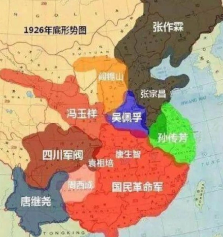 民国时期军阀割据图,4张图看懂势力变化,其中暗含一重要信息
