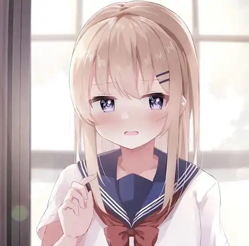 女生头像黄毛发jk可爱动漫