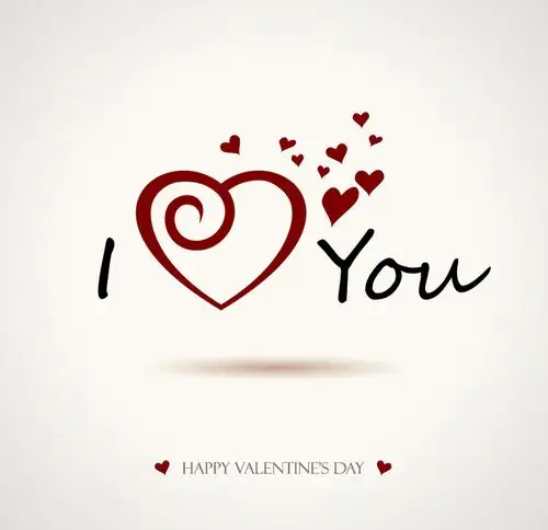 简洁情人节海报矢量素材