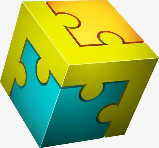 创意三维几何拼接图形