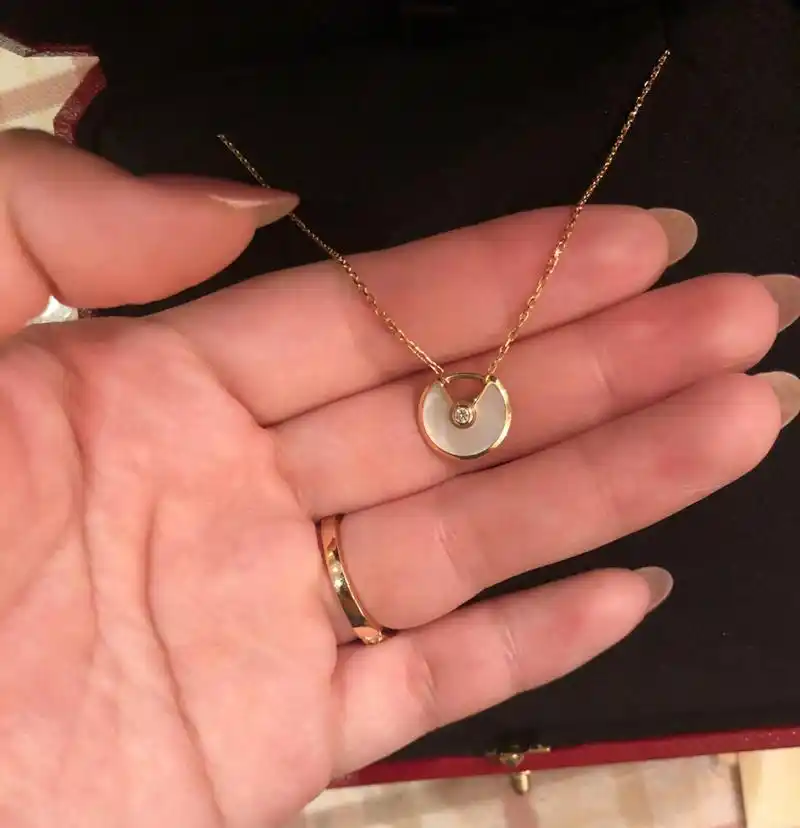 卡地亚cartier白色守护护身符项链