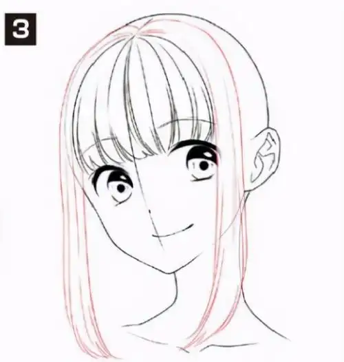 刘海简笔画 女生刘海简笔画