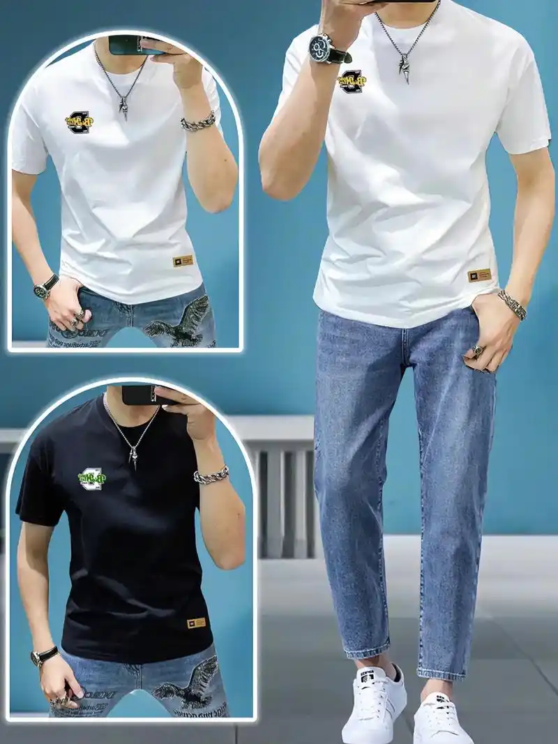 潮牌男装夏季男士短袖t恤,简约帅气又百搭!