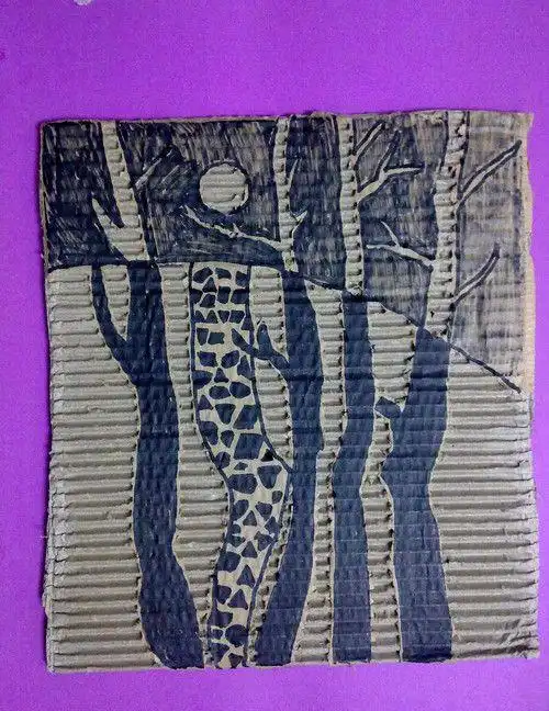 第九课:瓦楞纸上的风景 - 精艺美术工作室 - 我用一生时间学习像孩子