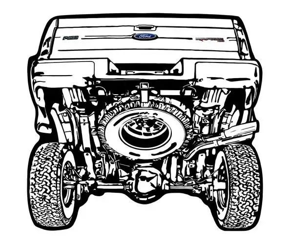 【ford福特猛禽汽车插画】