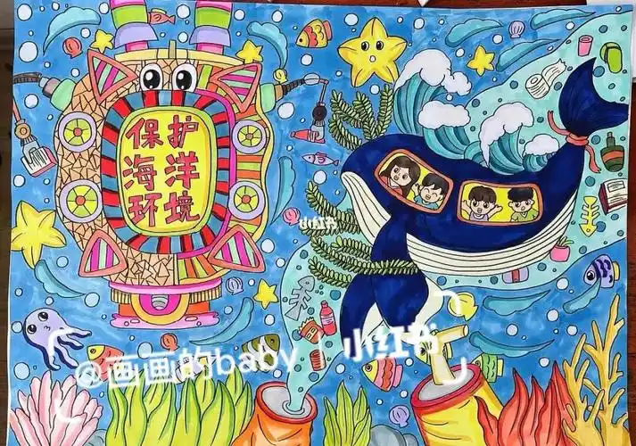 保护海洋环境主题画