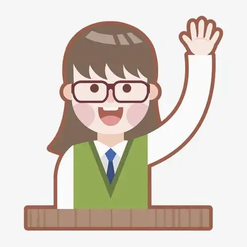 举手回答问题的女生