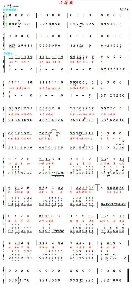 求神曲小苹果钢琴谱,要简谱