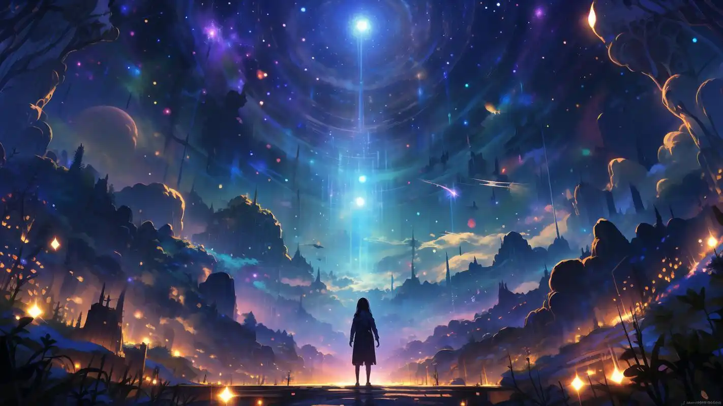 动漫星空壁纸,梦幻与现实的完美融合90