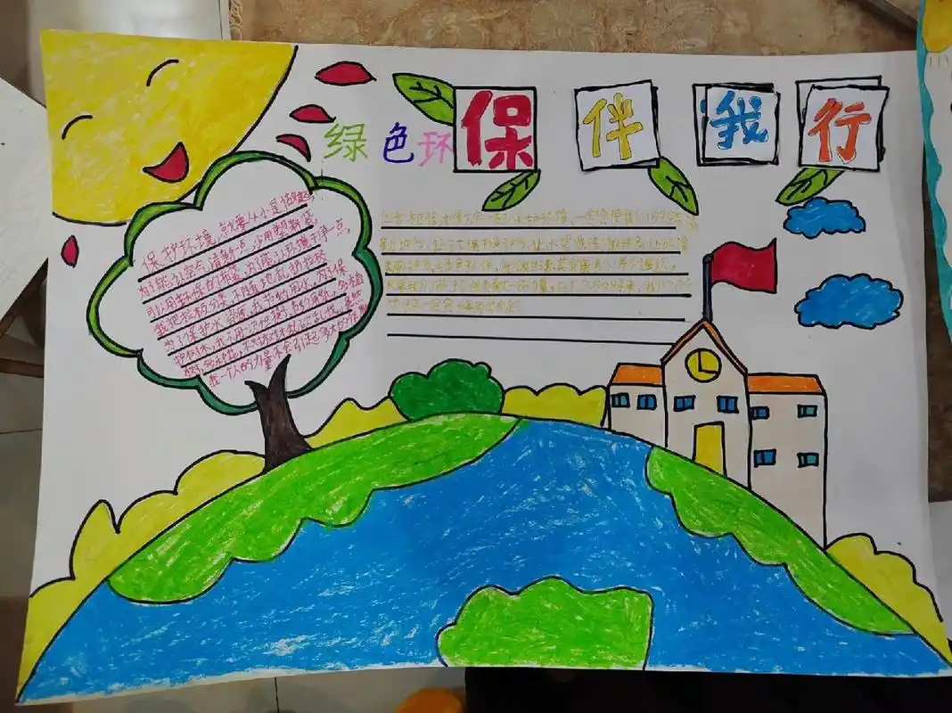 绿色环保手抄报 标题有点失误 记得按照学校的要求来