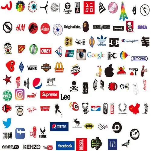 迷你小号欧美潮牌logo行李拉杆旅行箱手机壳电脑滑板吉他小贴纸