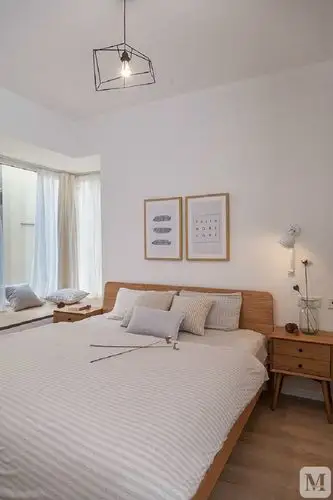 2万85㎡简欧二房装修73平方 两房一厅北欧风