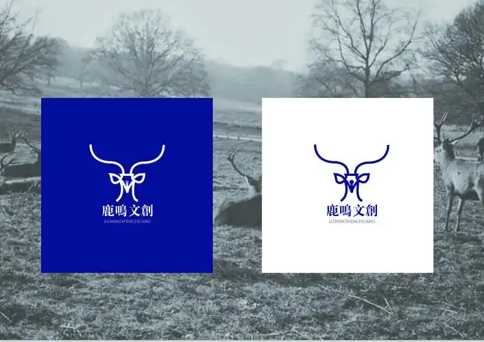 鹿鸣文创品牌logo设计