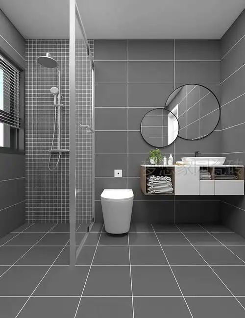 灰色瓷砖厨房卫生间墙砖300x600阳台哑光防滑地砖全瓷水泥仿古砖白色