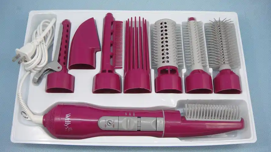 供应多功能电吹风机梳子小功率300w卷发器学生用美发造型工具套装