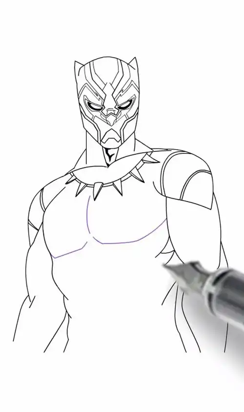 漫威黑豹 手绘