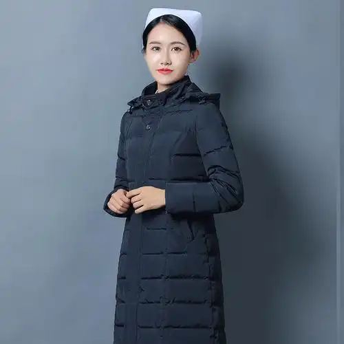 值夜班护士服护士棉衣加厚服外套短款冬装新款职业班保暖服酒红色丝棉