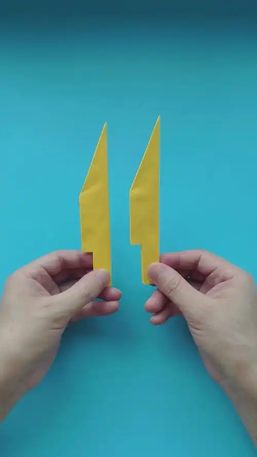 双头匕首折纸方法教程,手工制作双头刀
