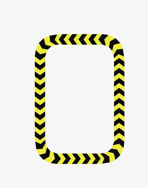 矢量卡通扁平化长方形黄色箭头文