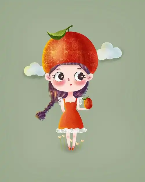 卡通水果女孩形象设计