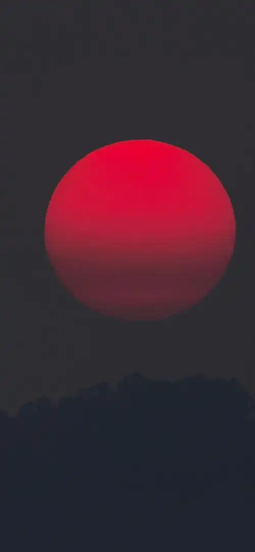 红太阳,日落,夜晚 iphone 壁纸