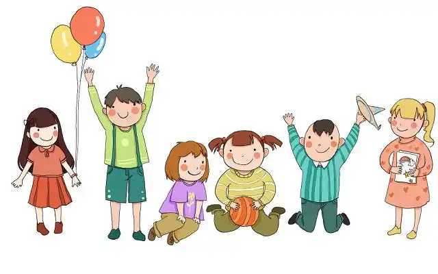 儿童卡通手绘小朋友学生补习班暑假朋友友情免抠人物素材