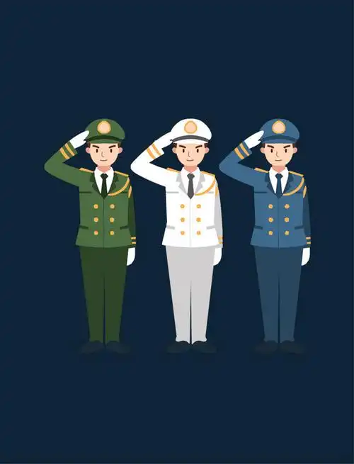 海陆空三军敬军礼